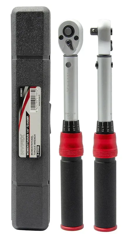 Momenttiavain 1/4" 5-25 Nm 72-hampainen Loppuunmyynti