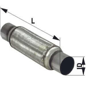 Uutuus Jousto jossa päissä hitsatut putket, sisä Ø 51,3 mm, pituus 305 mm, ruostmaton / aluminoitu teräs