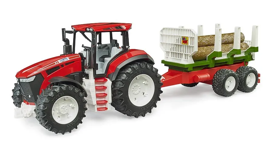 Bruder Roadmax Traktori ja metsäperävaunu 03453 Suoraan Valmistajalta