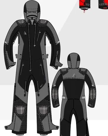 AMOQ Rocket Monosuit Musta/Harmaa Aito
