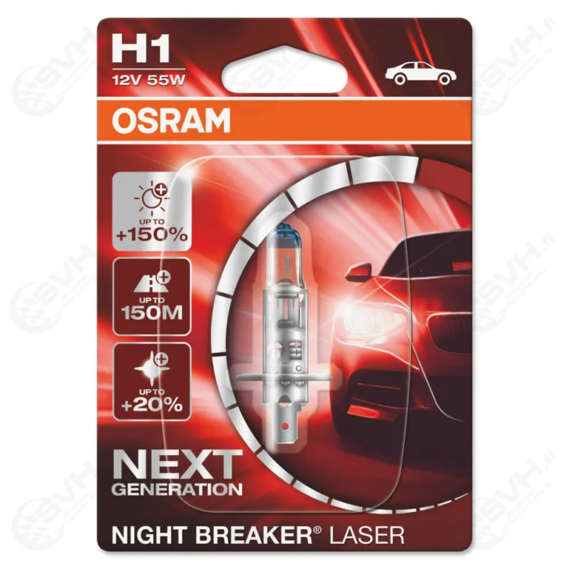 Rajoitettu Tarjous Osram 12V 55W H1 Night Breaker Laser +150%