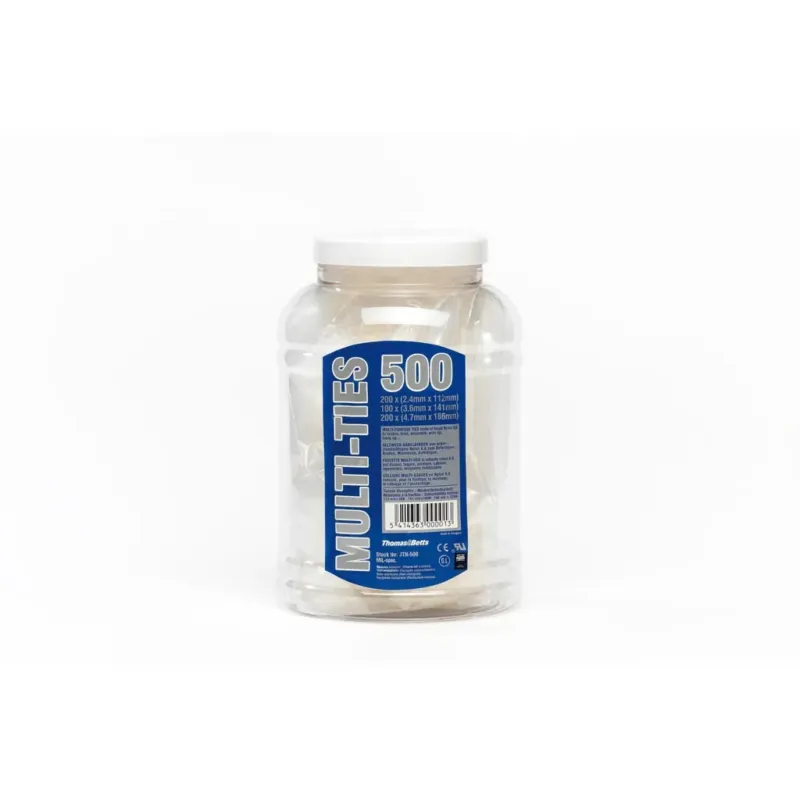 T&B Ty-Fast, Nippuside purkki 500 kpl musta Pakollinen (Must-Have)