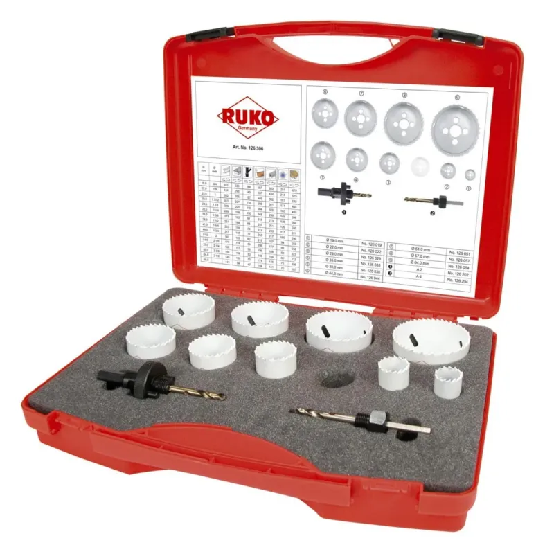 RUKO reikäsahasarja 11-os HSS co 19.0-64.0mm pk2 Suosittu