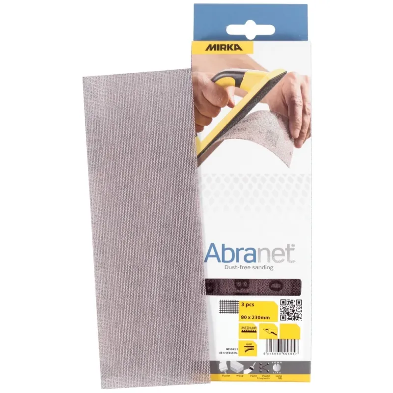 Asiakkaiden Suosikki HIOMAPAPERI 80X230MM P120 ABRANET 3KPL