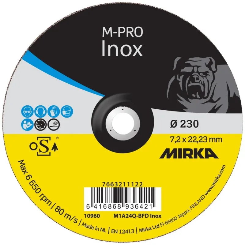 Osta Nyt MIRKA HIOMALAIKKA 230X7,2X22,2MM M-PRO INOX