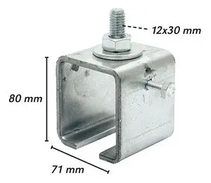KISKON KIINNITIN KANNATTIMEEN (60X68MM) Alennus