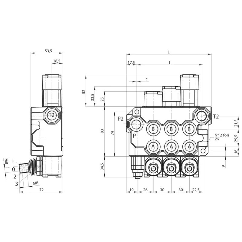 HYDRAULIVENTTIILI 3/8 3-KARA 2-TOIM. Uutuus