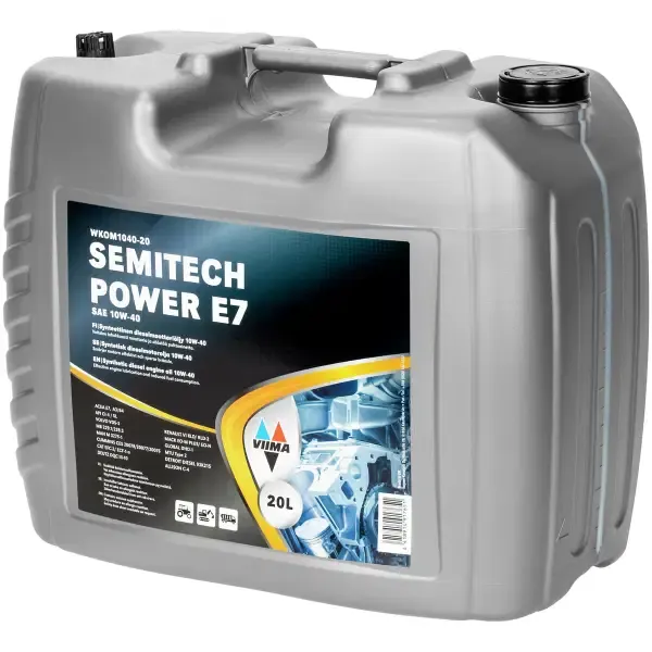 Vain Rajoitetun Ajan MOOTTORIÖLJY SEMITECH POWER E7 10W-40L 20L