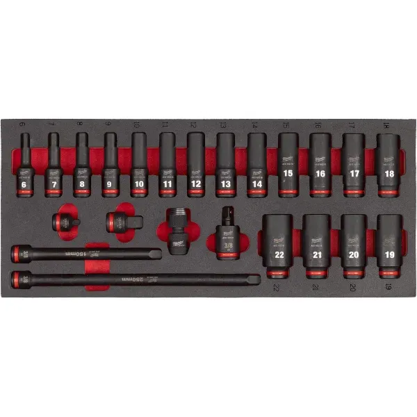Viimeinen Mahdollisuus HYLSYSARJA 3/8" PITKÄ FOAM 23P