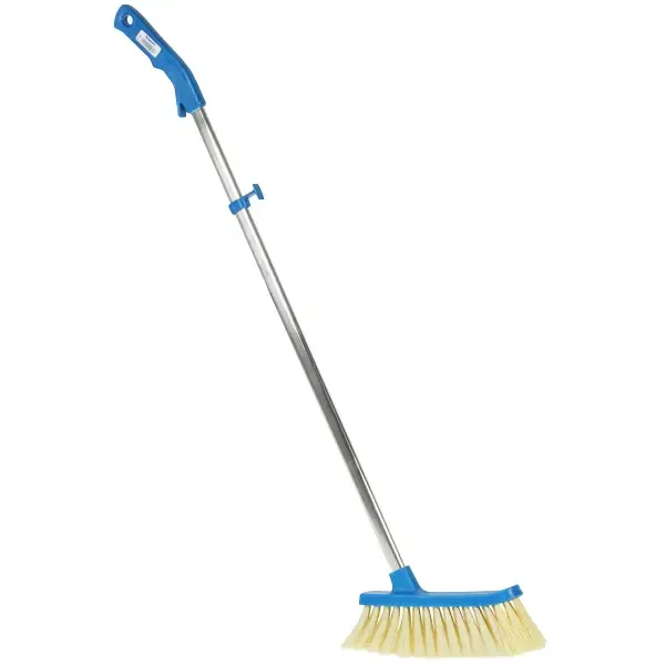 Alkuperäinen LATTIAHARJA 250MM VARRELLA VAALEA KEINOKUITU 207