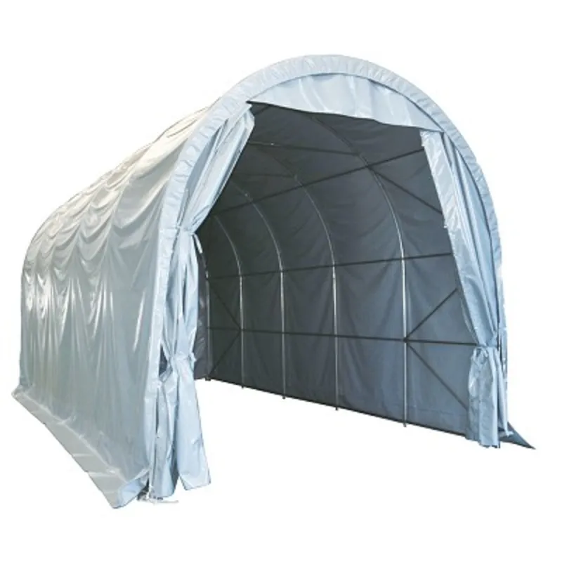 AUTOTALLI 4X8M 450G/M2 PVC KUPOLIMALLI HARMAA Erikoistarjous