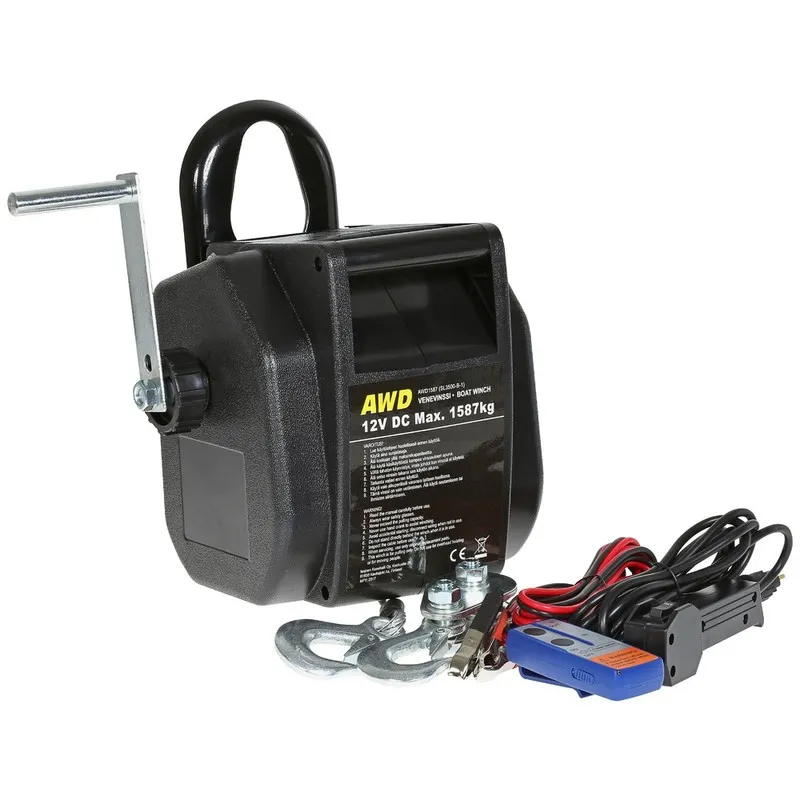VENEVINSSI 12V / 350W 1587KG KAUKO-OHJAIN Korkea Laatu