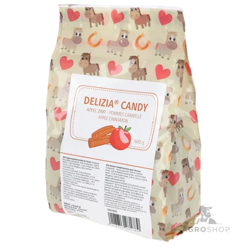 Pikatoimitus Hevosten makupalat Candy omena/kaneli 600g Delizia